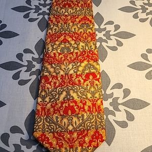 Harken LTD Red, Gold, Grey Silk Tie